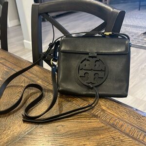 Black Signature T Tory Burch Crossbody Bag